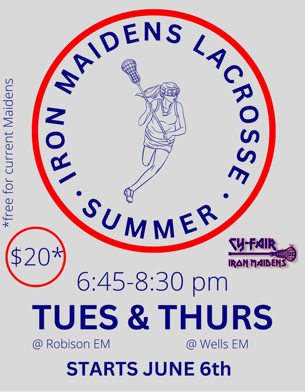 Summer Lacrosse begins June 6th, 2023. Tuesday and Thursday at Robison and Wells Elementary 6:45-8:30 pm